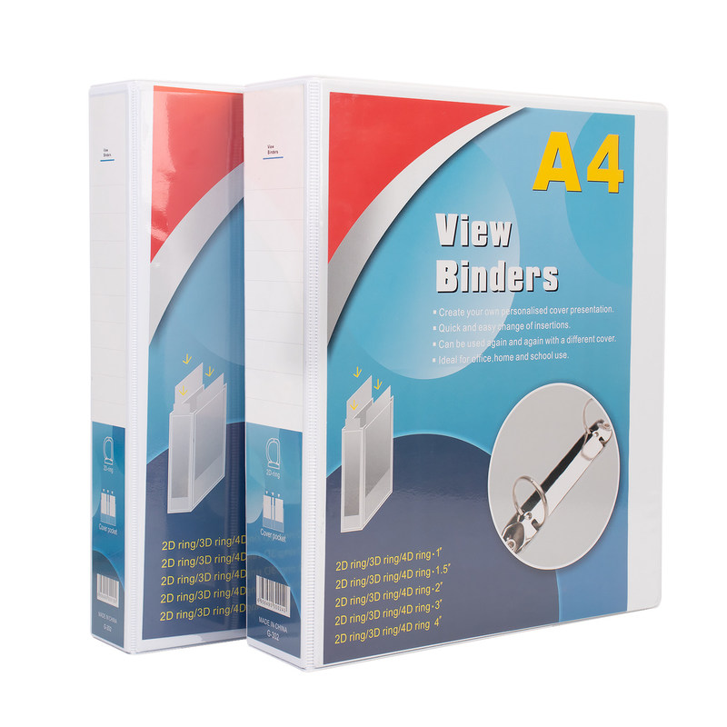 Open Files Stationery ONE Touch Easy Open White PP File Folders for Office and School ...